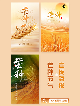 芒种节气海报设计 芒种节气海报